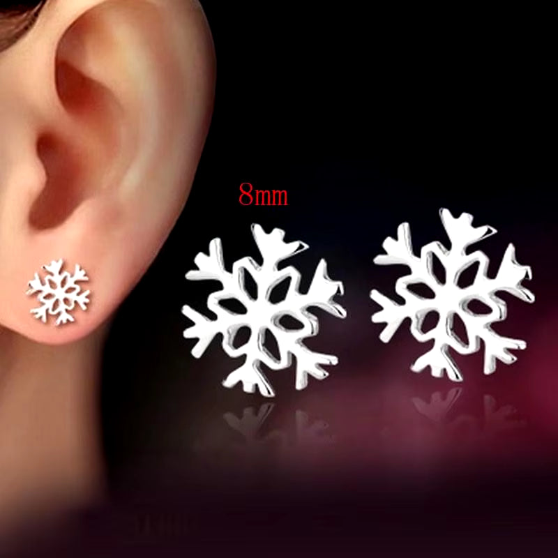 Stud Earrings Exquisite Four-Leaf Clover Zircon Stud Earrings for Women Silver Color Earring Earings Jewelry Earing Brincos Gift